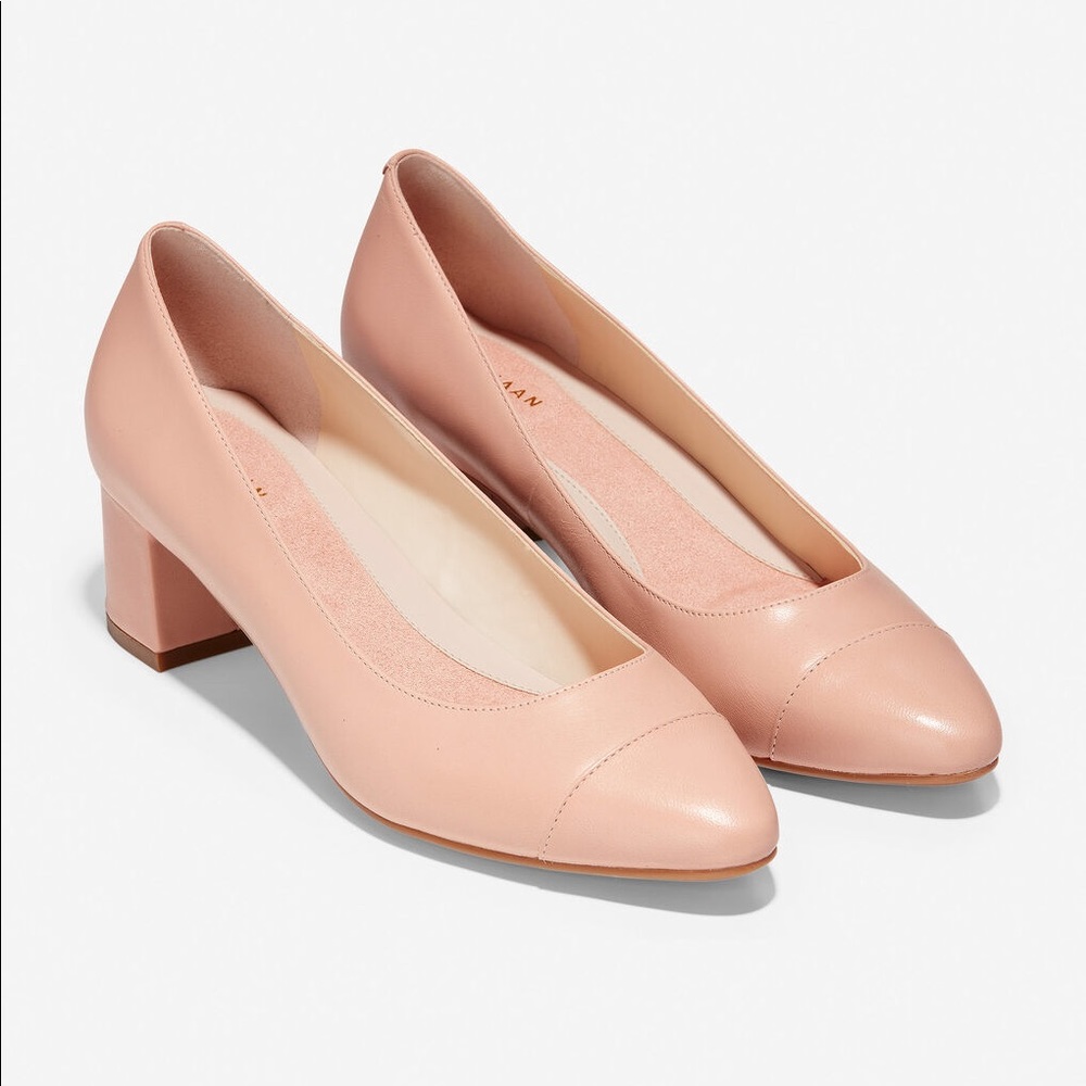 Cole Haan NEW UNWORN Leather Block Heel Pump